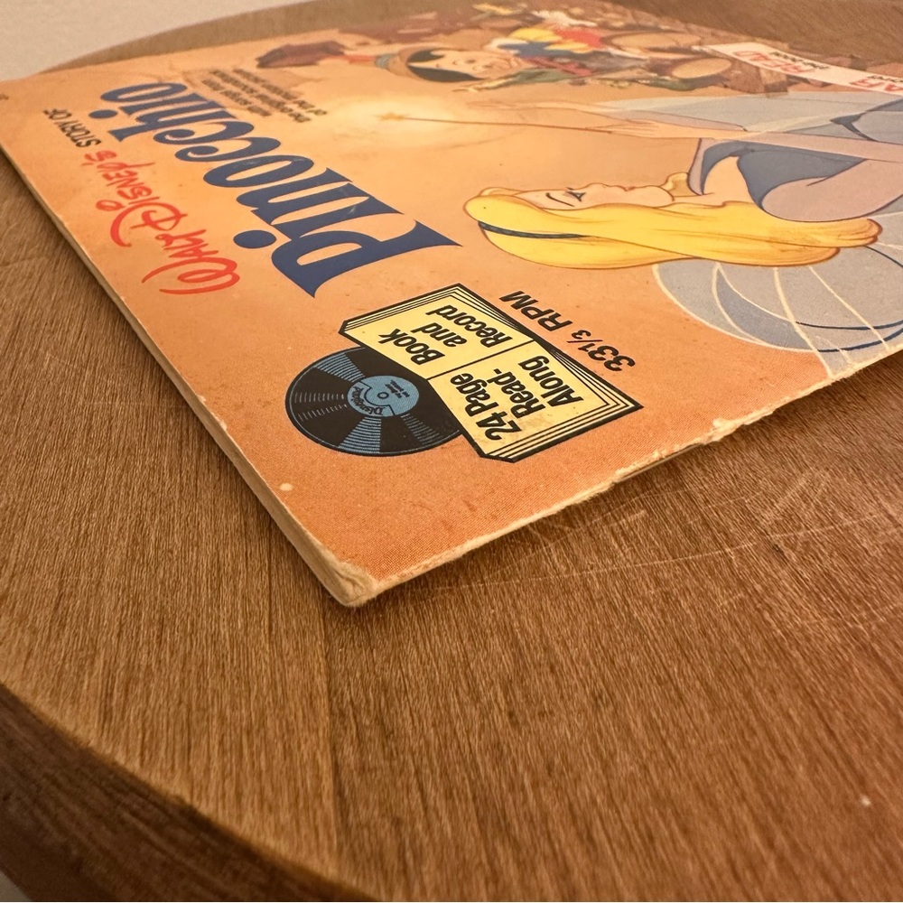 Vintage Disney Pinocchio #311 See Hear Read Record Book 33 1/3 RPM Songs Movie - Picture 14 of 16